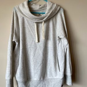 Oversized gray cowl neck hoodie